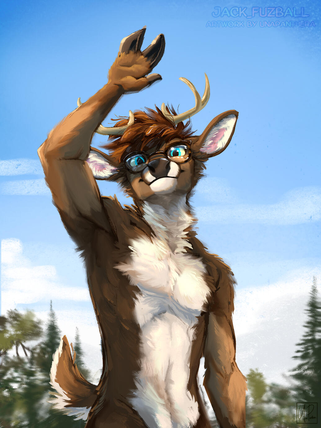 Half body, experimental painted