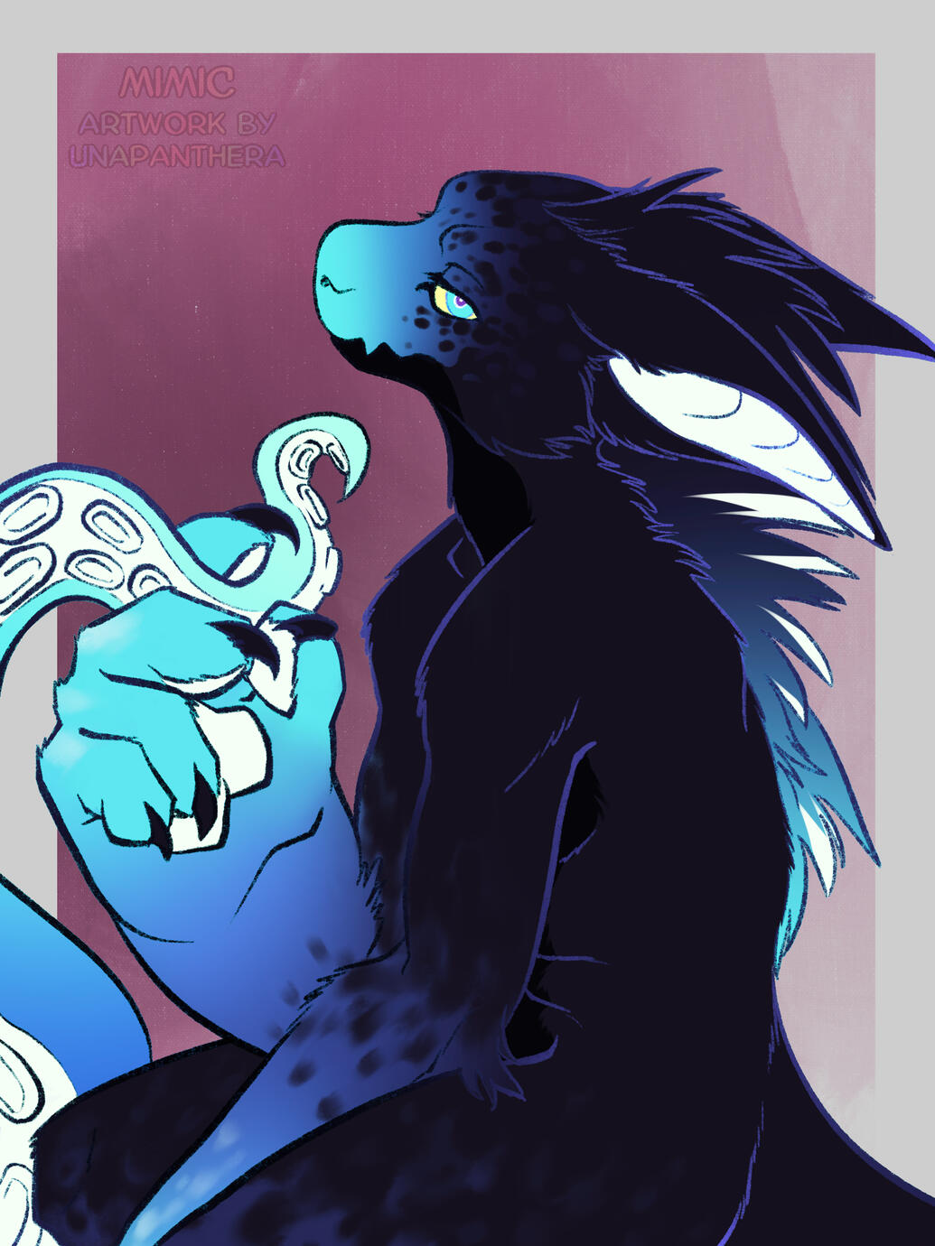 Half body, flat colours Half body, flat colours